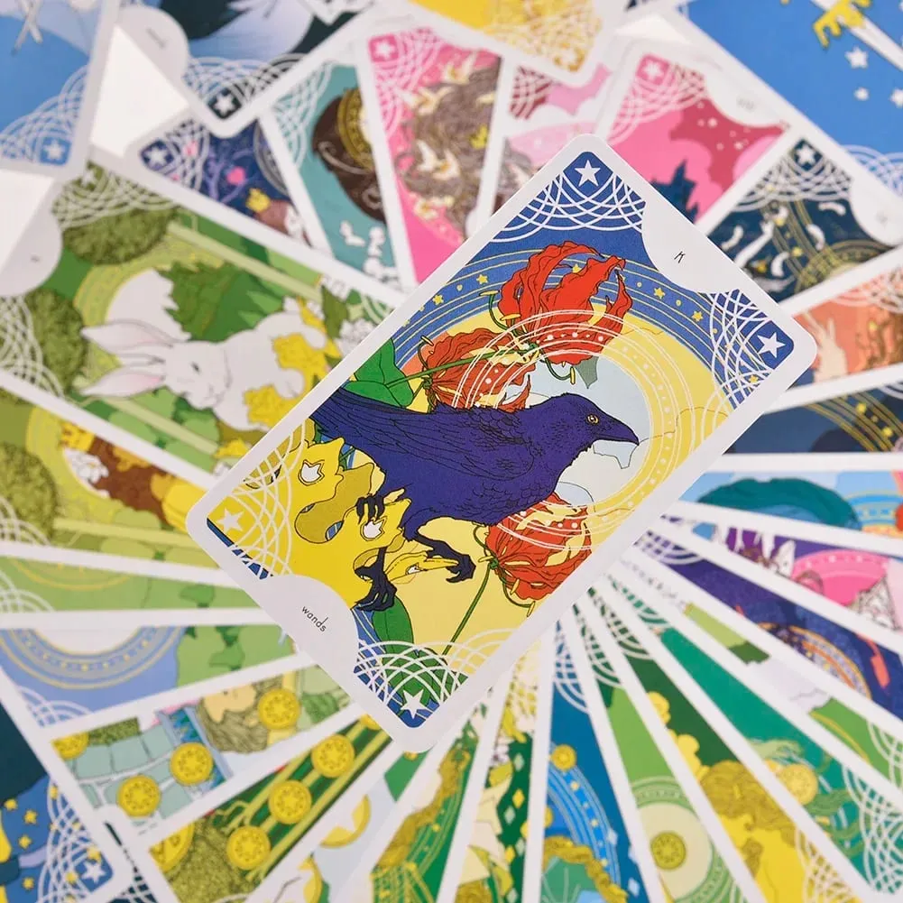 Star Spinner Tarot Cards A 81 Tarot Table Deck Oracle Card English Fun Playing Divination Fate Board Games for Women