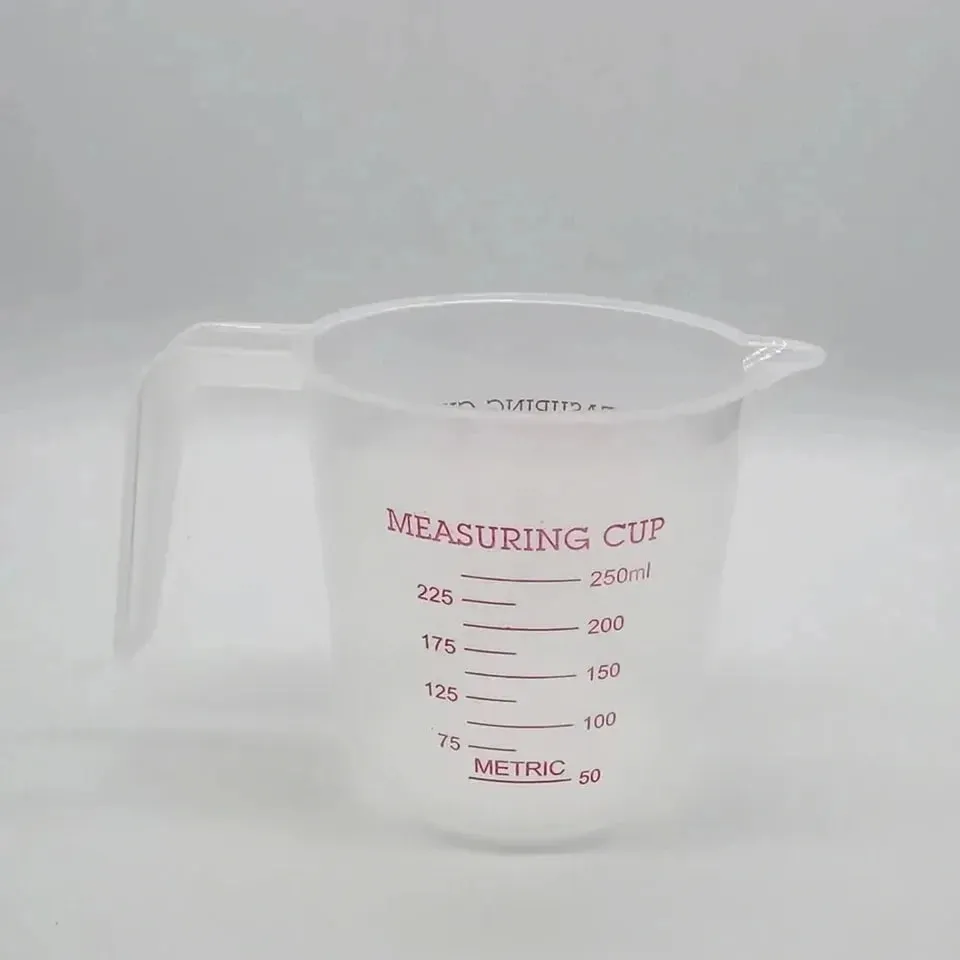 Kitchen Food Grade 0.25L 0.5L 1L Plastic Tip Mouth Pot Pour Spout Clear Measuring Cup Household Baking Scale Cup Kitchen Tool — image 5