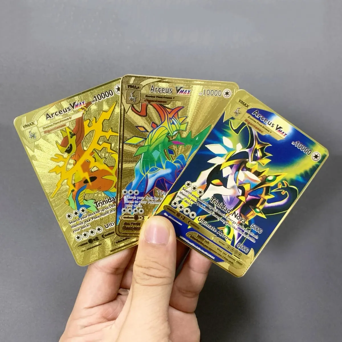 ภาษาอังกฤษโลหะการ์ด Pokemon DIY Arceus Mewtwo Charizard Pikachu เหล็กเงา Pokémon GX Vmax EX เกมคอลเลกชันเด็กการ์ดของเล่นของขวัญ — image 2