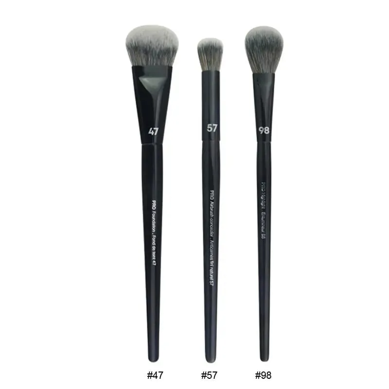 4pcs/set Pro Black Eye Shadow Makeup Brushes Lip Brow Precision Concealer Blending Synthetic hair Smudge Highlight Make Up Brush — image 9