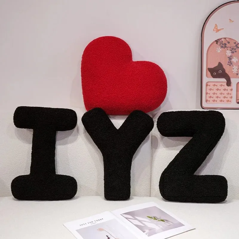 40CM English Letter Throw Pillow Stuff Alphabet Plush Cushion Living Room Sofa Home Decoration Creative Combination pillow — image 8