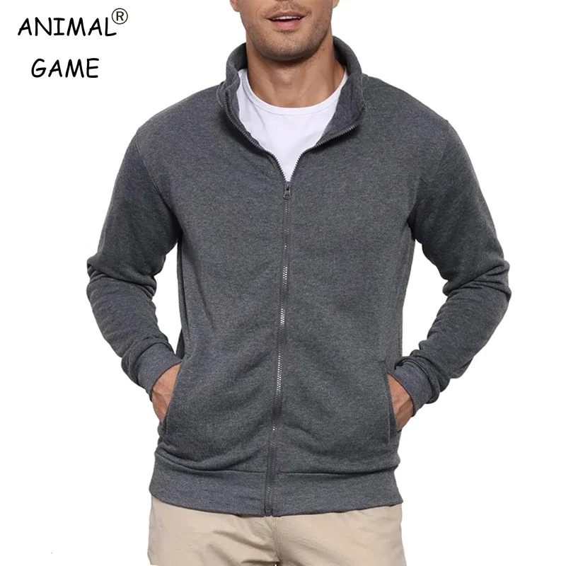 New Men's Sweat Jacket Pullover Hoodie Sweatshirt Man Without Hood with Zip Jacket Outdoor Sport Lightweight Streetwear M-3XL — image 2