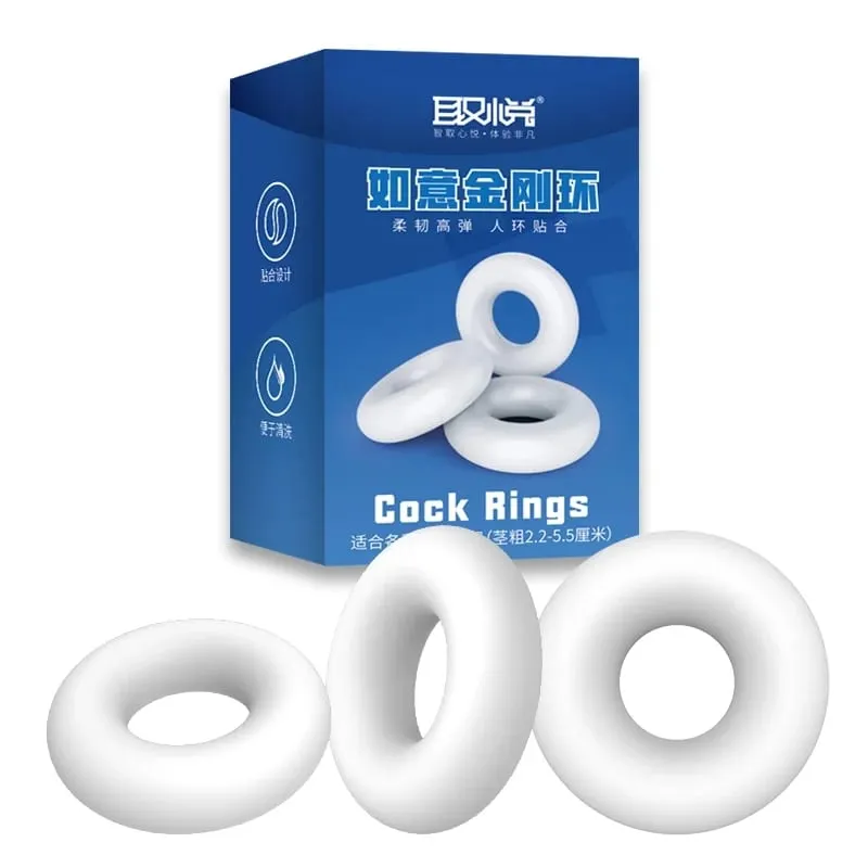 Male Penis Sleeve Dual Cock Rings Delay Ejaculation Nozzle Penis Rings Enlargement Reusable Cockring Sex Toys for Men Adults — image 18