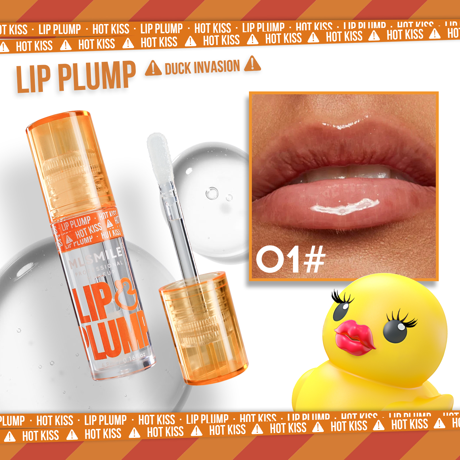 Duck Lip Plump Lip Oil Moisturizing Lip Gloss Mirror Water Nature Long-Lasting Gloss Pearl Lip Glaze Set