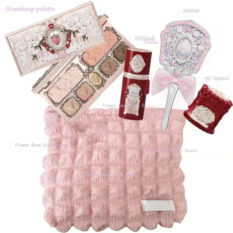Flower Know Strawberry Cupid Collection Makeup Kit Full Professional Face Palette Blush Eyeshadow Lip Cream Solid Perfume Sets