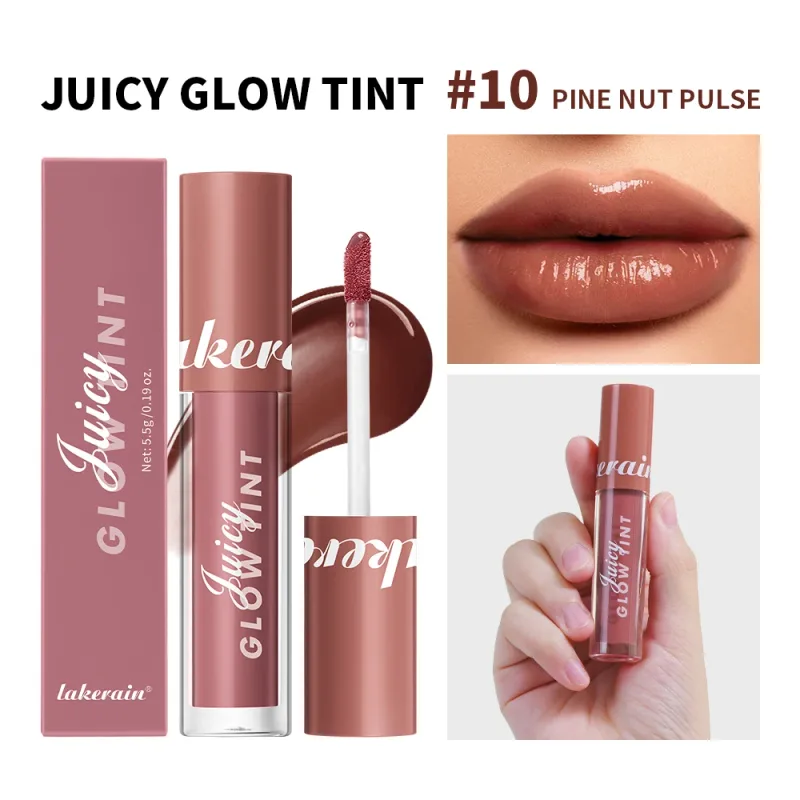 Juicy Glow Lip Tint Mirror Shine Lip Gloss Deep Hydrating Long-Lasting Dewy Moisturizing Non-Sticky High Shine Tinted Lip Makeup — image 16