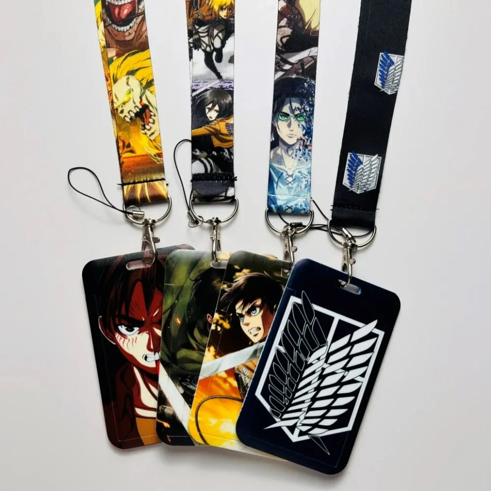 Anime Characters Card Holder Lanyards Keys Neck Strap Card Badge Keychain ID Credit Bus Card Cover Hang Rope Lariat Lanyard — image 1