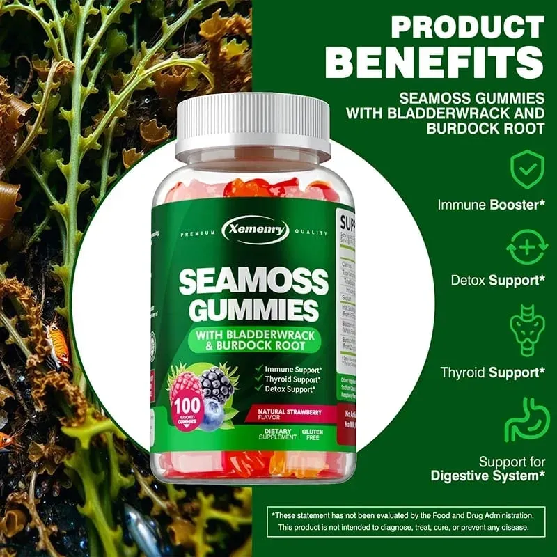 SEA MOSS Gummies - Supports Thyroid Skin Joint Health Gut Cleansing Antioxidant — image 5
