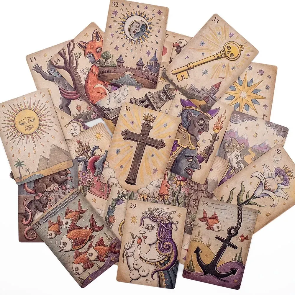 Lenormand Della Luna Tarot Deck 36 kort Divination Oracle Cards for Fate Reading Party Game 10,2x7,3 cm — image 6