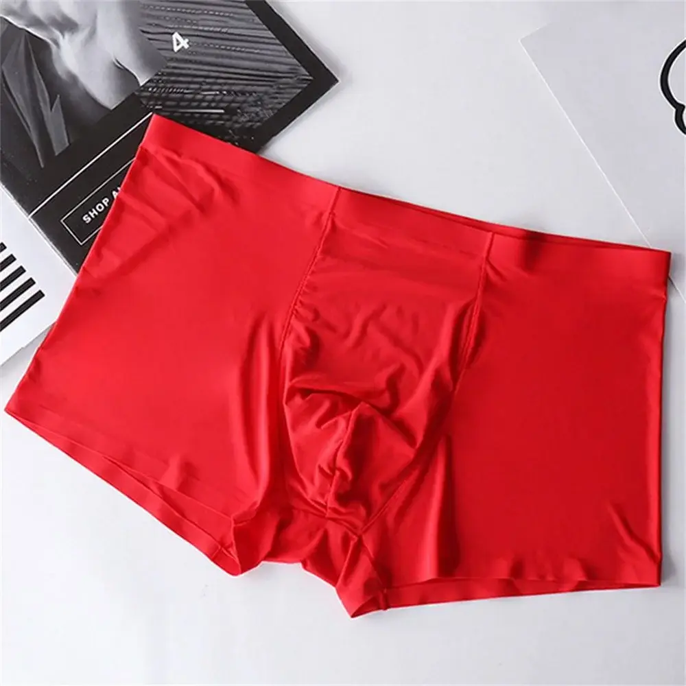 3pcs Ultra-thin Smooth Ice Silk Underwear for Men Seamless Fitness Sports Sexy Boxers Quick Drying Trunk Shorts Plus Size — image 6