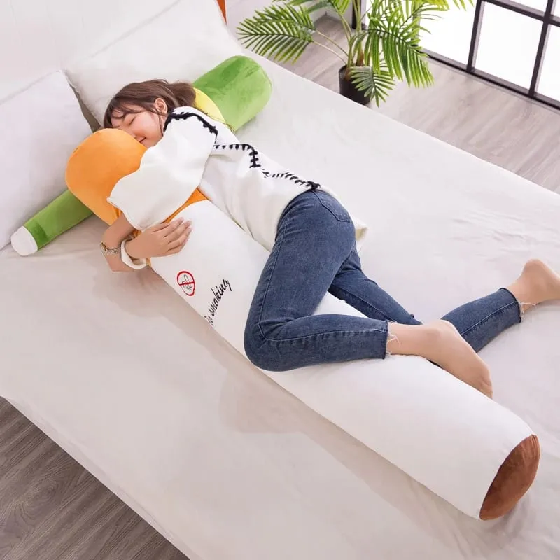 Creative Smoking Cylindrical Sleeping Cushion Cigarette Pillow Plush Toys Fashion Boyfriend Birthday Gift — image 5