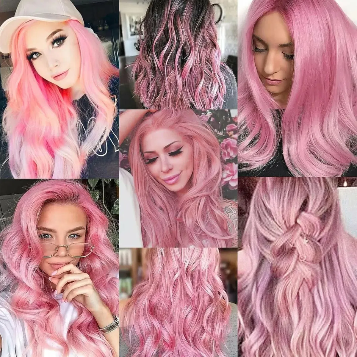 Clip in Hair Extensions Colored Party Highlights 22 inches 6pcs/pack Multi-colors Straight Hair Synthetic Hairpieces Royal Blue — image 3