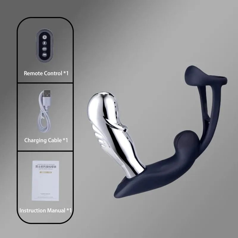 Male Prostate Massager Electric Shock Penetration Anal Vibrator Metal Anal Plug Sexy Adult Butt Plug But Pluk Sex Toys for Men
