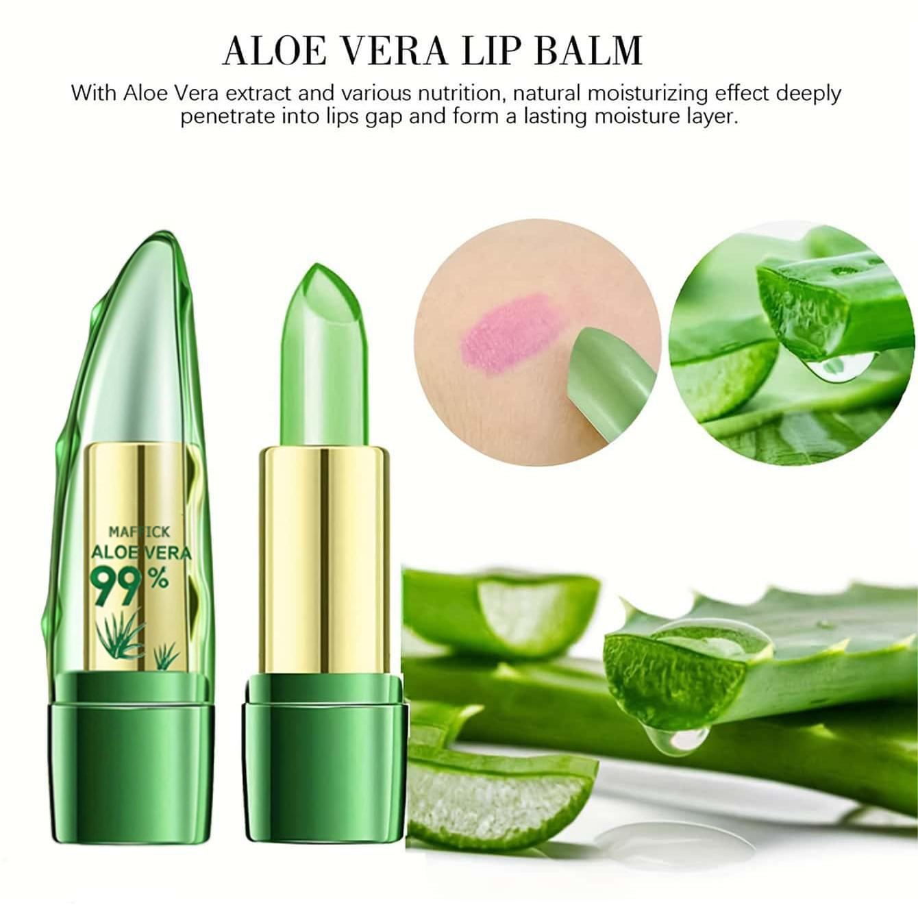 Aloe Vera Warm Change Lipstick for Long-Lasting Lip Protection Moisturizing and Color Changing Magical Color Change — image 4