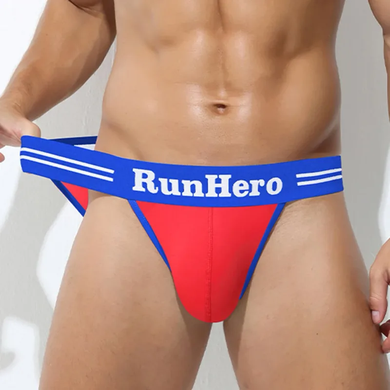 Men Fitness Breathable Briefs Breathable Breathable Pouch M Red Fitness Underpants 95 Cotton Fabric Letter Print Pattern — image 12