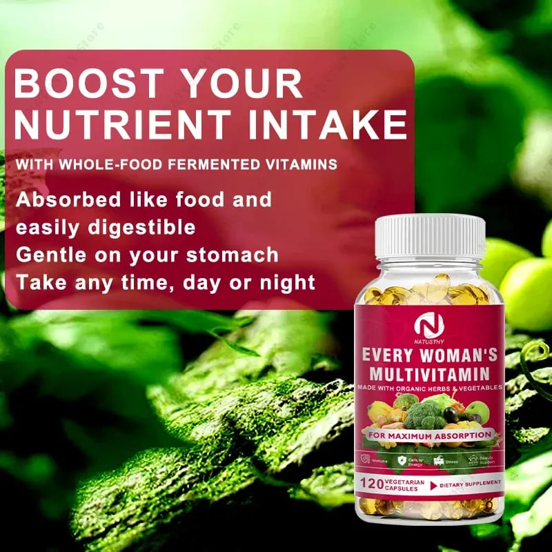 Daily Women's Multivitamin - Super Vitamins (A B C D E K) + Iron + Zinc + Organic Non-GMO Ingredients - Women's Multivitamin — image 5