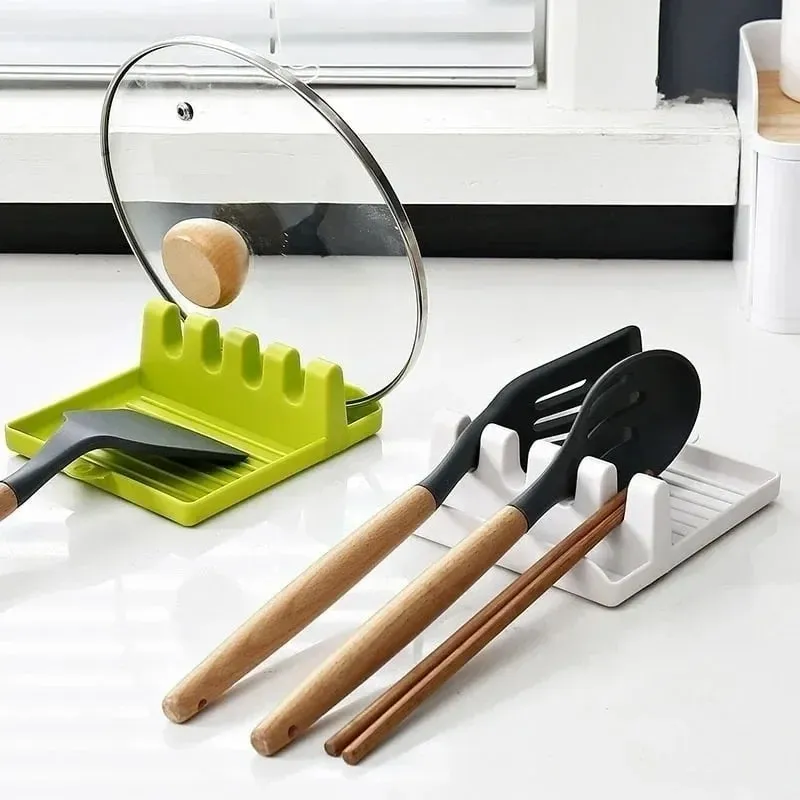 Pan Lid Holder Supports Spoons Pot Cover Rests Spatula Stand For Kitchen Convenience Utensils Tools Accessories Cooker Organizer — image 4
