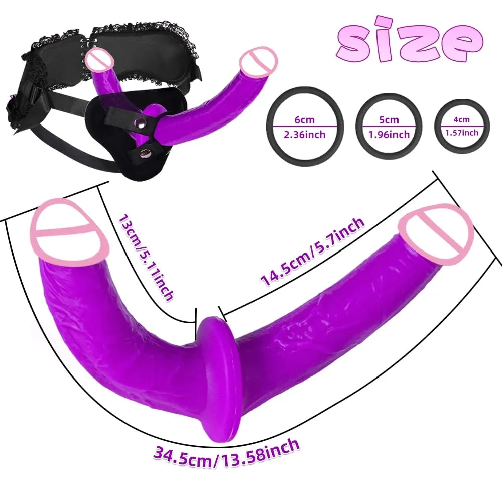 Realistic Dildo Double Headed Long Penis Double Penetration G Spot Vagina Anal Dick Designed For Lesbian Women Adult Sex Toys — image 6