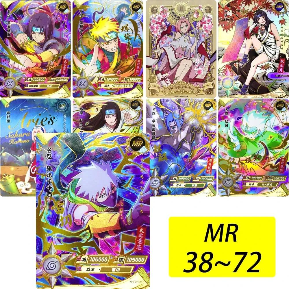 MR CARD 38~72 series NARUTO Haruno Sakura Uchiha Sasuke Bronzing Game toys Collection card Christmas birthday gift — image 1