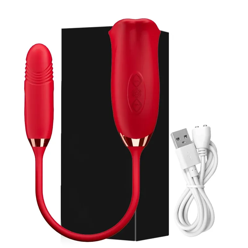 Rose-Thrusting Saugen Vibrator Für Frauen G-punkt Dildo Nippel Anal Stimulator Lecken Vibratoren Erwachsene Sex Spielzeug Spiele Mann paare — image 11