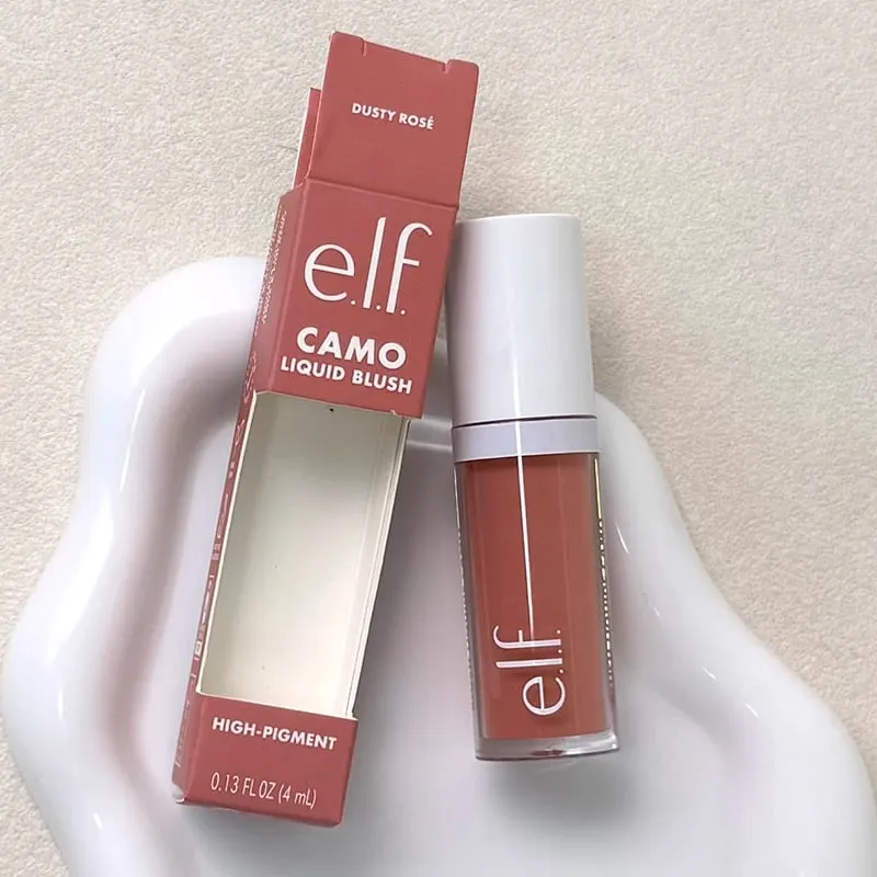 Elf Blush for Lips Cheeks Smooth Liquid Blush Two-ended Lipstick Lip Gloss Long-lasting Makeup Pink Primer for Pore Minimization