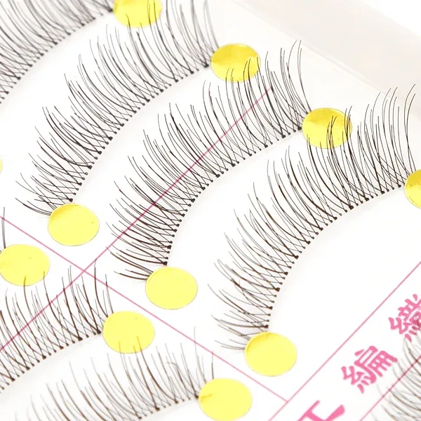 10 Pair Makeup Natural Long Handmade Soft False Eyelashes Eye Lash Wedding Party — image 2