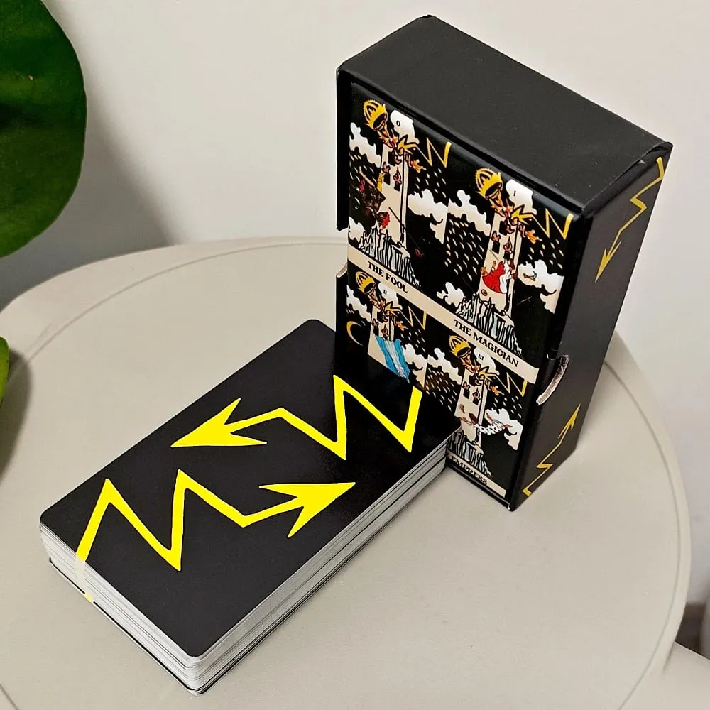 12*7 cm-es Tower Takeover Tarot Pakli merev dobozban Egyedi, 79 kártyás Tarot készlet átalakuláshoz és felszabaduláshoz, dupla dombornyomással — image 4