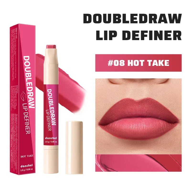 10 Colors Double Draw Lip Definer 2 In 1 Lip Liner Lip Gloss Silky Cream Texture Long Lasting Hydrating High Pigment Lip Makeup — image 11