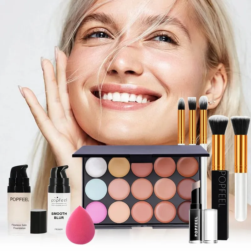 10-Piece Face Makeup Set - Beginner-Friendly Foundation Concealer & Brush Combo - Complete Face Makeup Kit for Flawless — image 5
