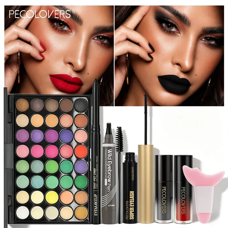 8pcs Makeup Kit All‑In‑One Full Face Cosmetic Set With Multicolor Eyeshadow Palette Eyeliner Eyebrow Pen Mascara Lip Gloss — image 2