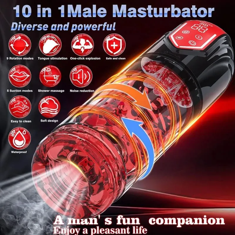 อัตโนมัติชายหมุน Mastubator ดูดอมควยเครื่องสำเร็จความใคร่คัพเพศของเล่นผู้ใหญ่สินค้าสำหรับชายช่วยตัวเองอุปกรณ์ — image 2