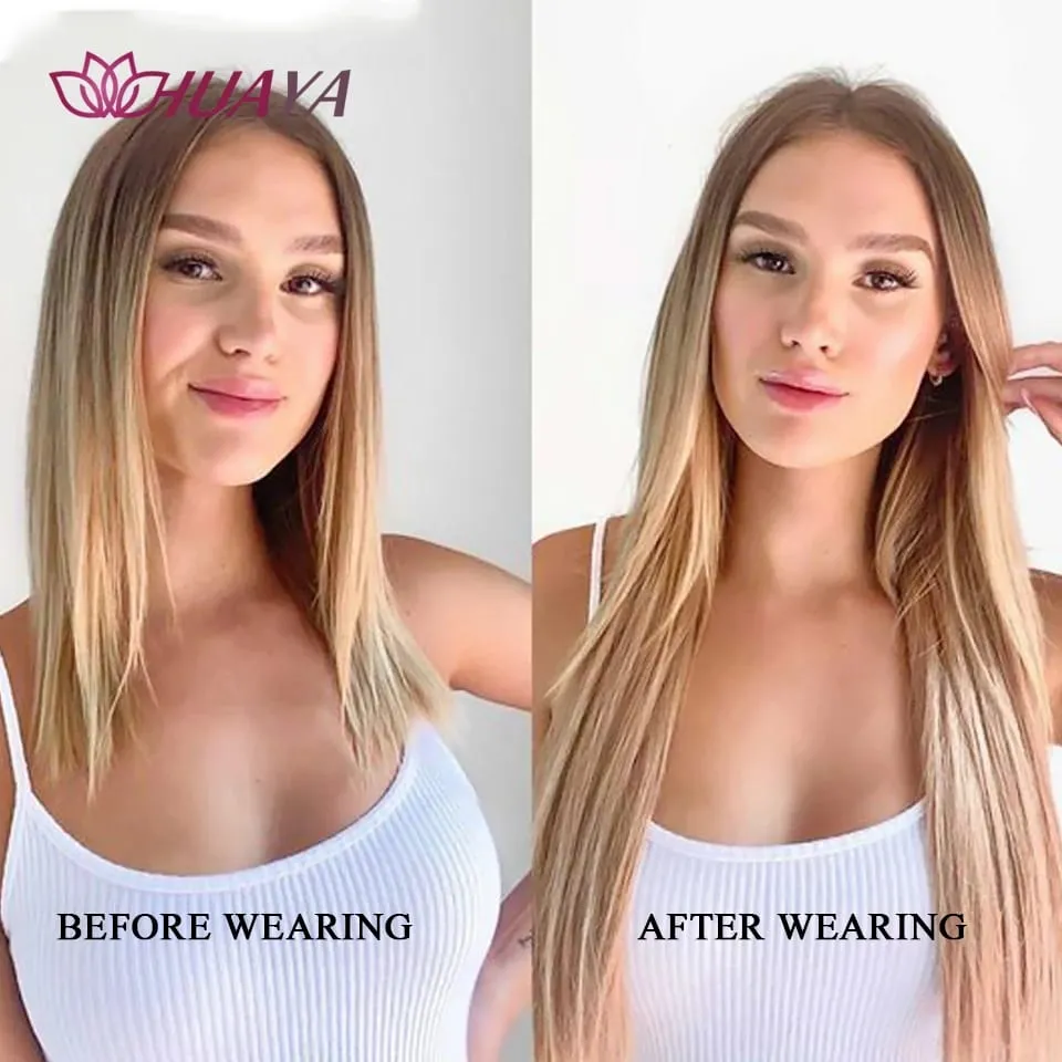 Synthetic Long Straight Invisible Wire No Clips In Hair Extensions Fake Hair Pieces Secret Fish Line Hairpieces For Women — image 5