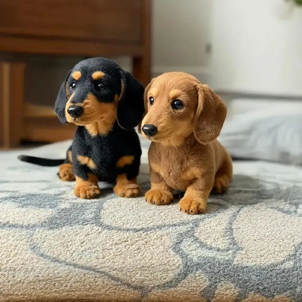 Miękki pluszowy pies zabawka naśladuje naturalny ruch symulacja naśladuj pluszowe słodkie realistyczne pluszaki pluszowe dla wsparcia emocjonalnego — image 5