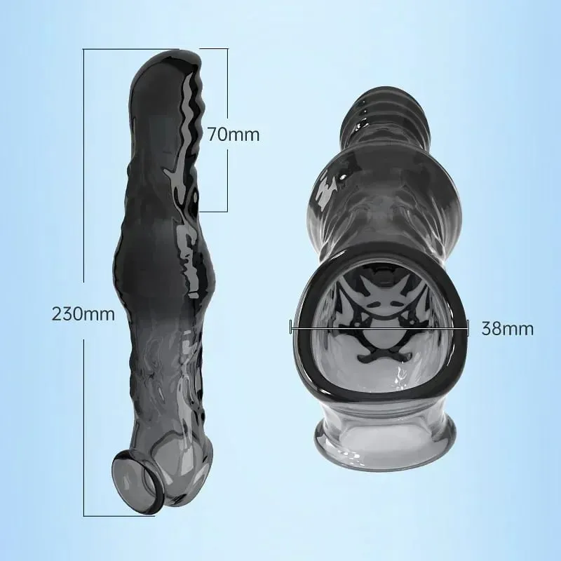 Penis Extension Sleeve Soft Delayed Ejaculation Condoms Beast Penis Extender Dick Sleeve Adult Sex Toys For Men Massage Vagina — image 4