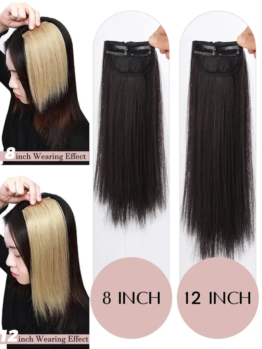 Invisible Seamless Synthetic Hair Pads Clip In One Piece Increase Hair Volume Hair Extensions Top Side Cover Hairpiece — image 4