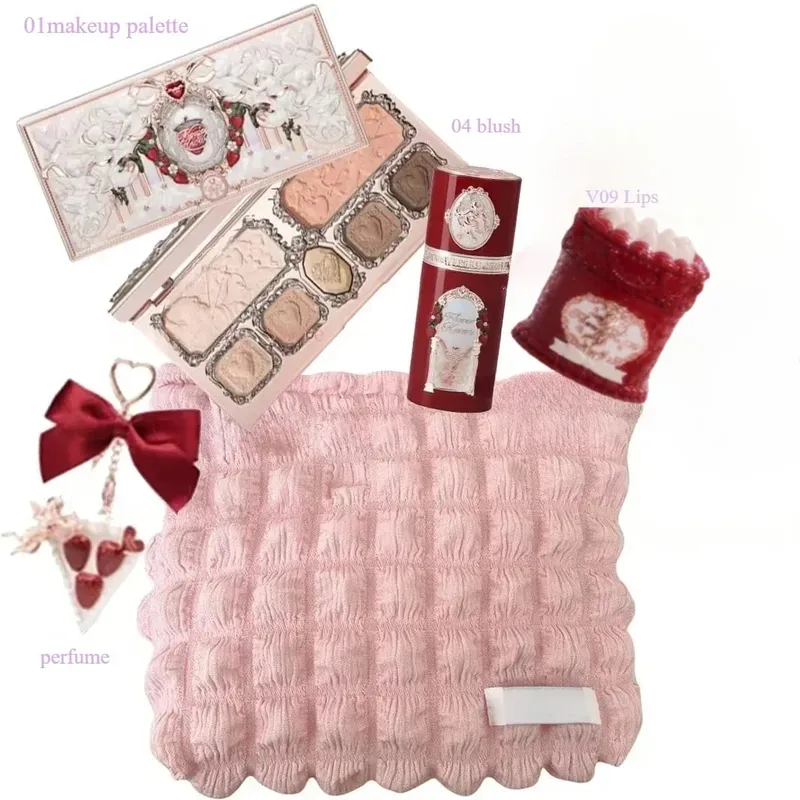 Makeup Set Flower Knows Bunny Garden Collection 6 Color Eyeshadow Palette Embossed Blusher Shine Lipstick Kit Maquiagem — image 2