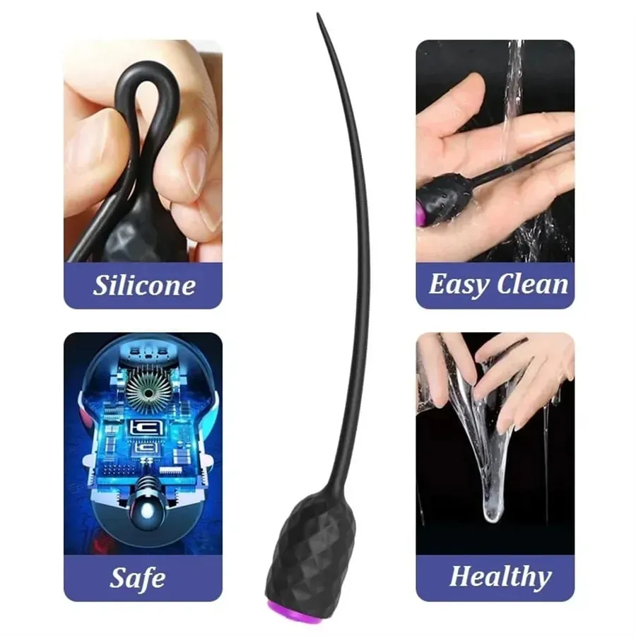 Long Urethral Catheter Vibrator Penis Plug Vibrating Urethra Sound Dilator Prostate Massager Male Masturbator Sex Toys For Men — image 4