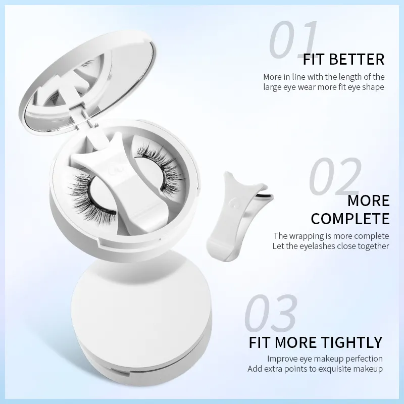Brown Magnetic False Eyelashes Natural Soft Light Weight Eye Makeup Set With Applicater One-Piece Box Easy To Carry Eyelash Tool — image 3