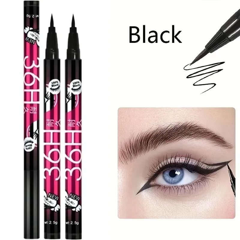 1/3/5 st Slät svart flytande Eyeliner Pen Ultrafin pennspets 36H Eye Liner Penna Vattentät Långvarig nybörjarsminkning