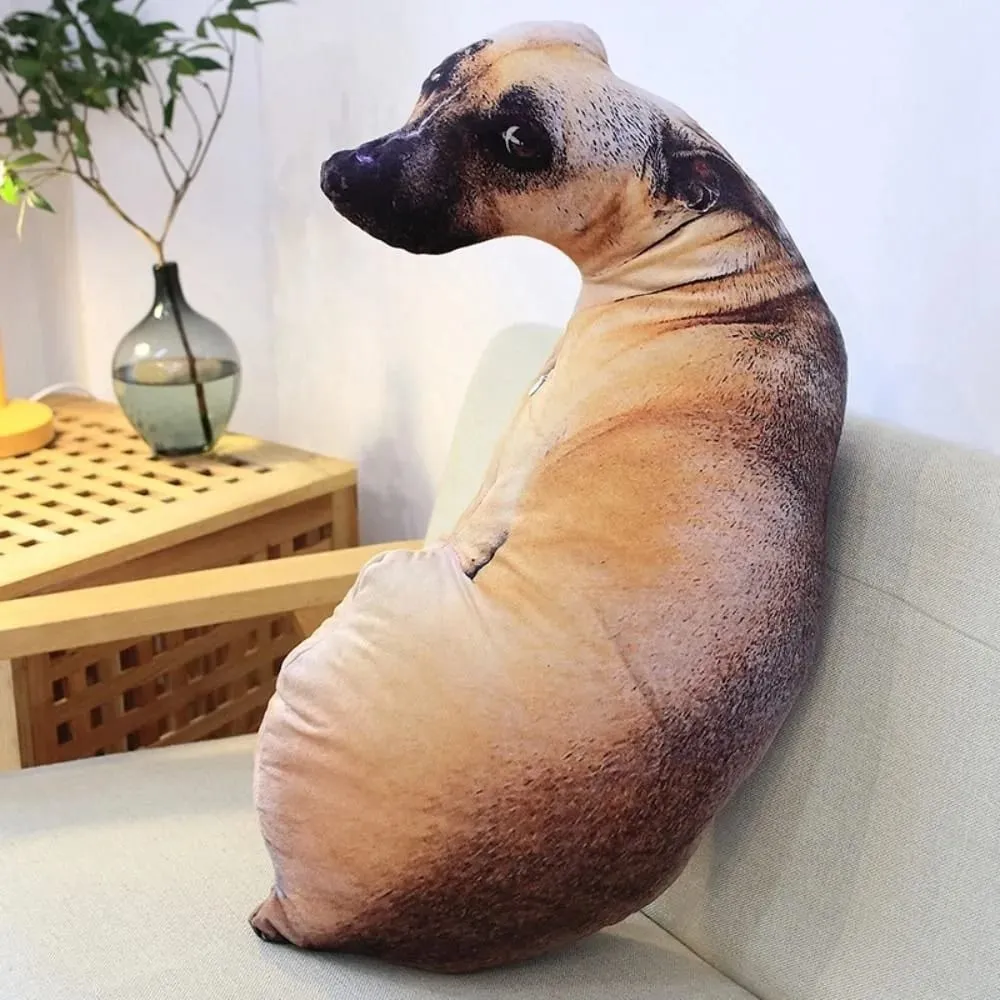 Soft Lifelike Animal Throw Pillow Hound Plush Creative Cushion 3D Dog Pillow Office Toy 3D Lifelike Animal Pet Dog Throw Pillow — image 2