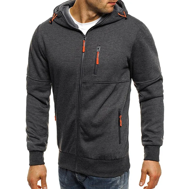 2024 new Spring Men's Jackets Hooded Coats Casual Zipper Sweatshirts Male Tracksuit Fashion Jacket Mens Clothing Outerwear — image 6