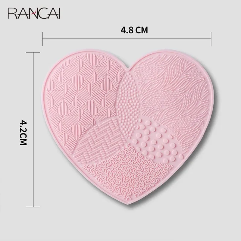 Scrubbing Pad Makeup Brushes Cleaning Silicone With Suction Cup Love Cleaner Washing Cosmetic Brush Beauty Supplies Tool — image 5