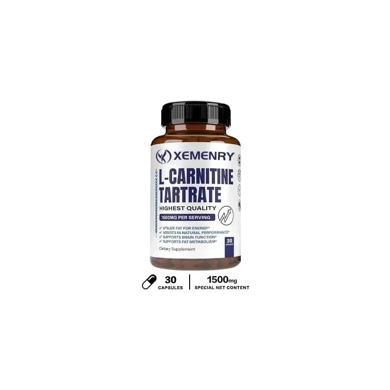 L-Carnitine Capsules - Supports Memory Concentration Fat Metabolism Energy Metabolism Brain Health for Men and Women
