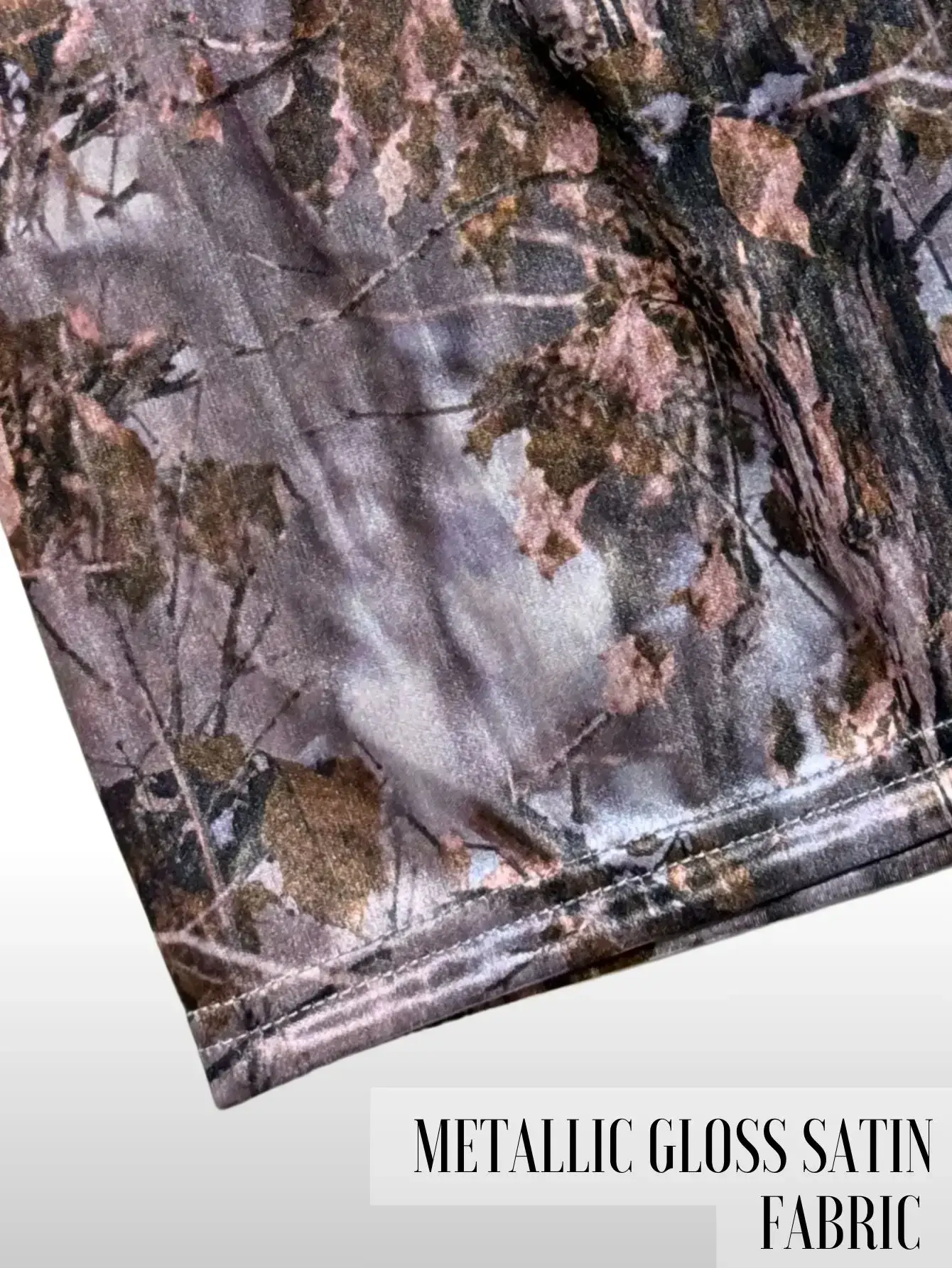 Abbigliamento da casa casual da uomo, leggero, traspirante, con lucentezza metallica, 1 pezzo - Pantaloncini da notte in raso con stampa mimetica — image 4