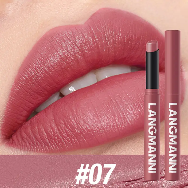 12 Color Matte Lipstick Pencil Waterproof Long Lasting Non-Stick Cup Lip Stain Tint Cosmetic Nude Lipstick Pen Makeup Maquillage — image 2
