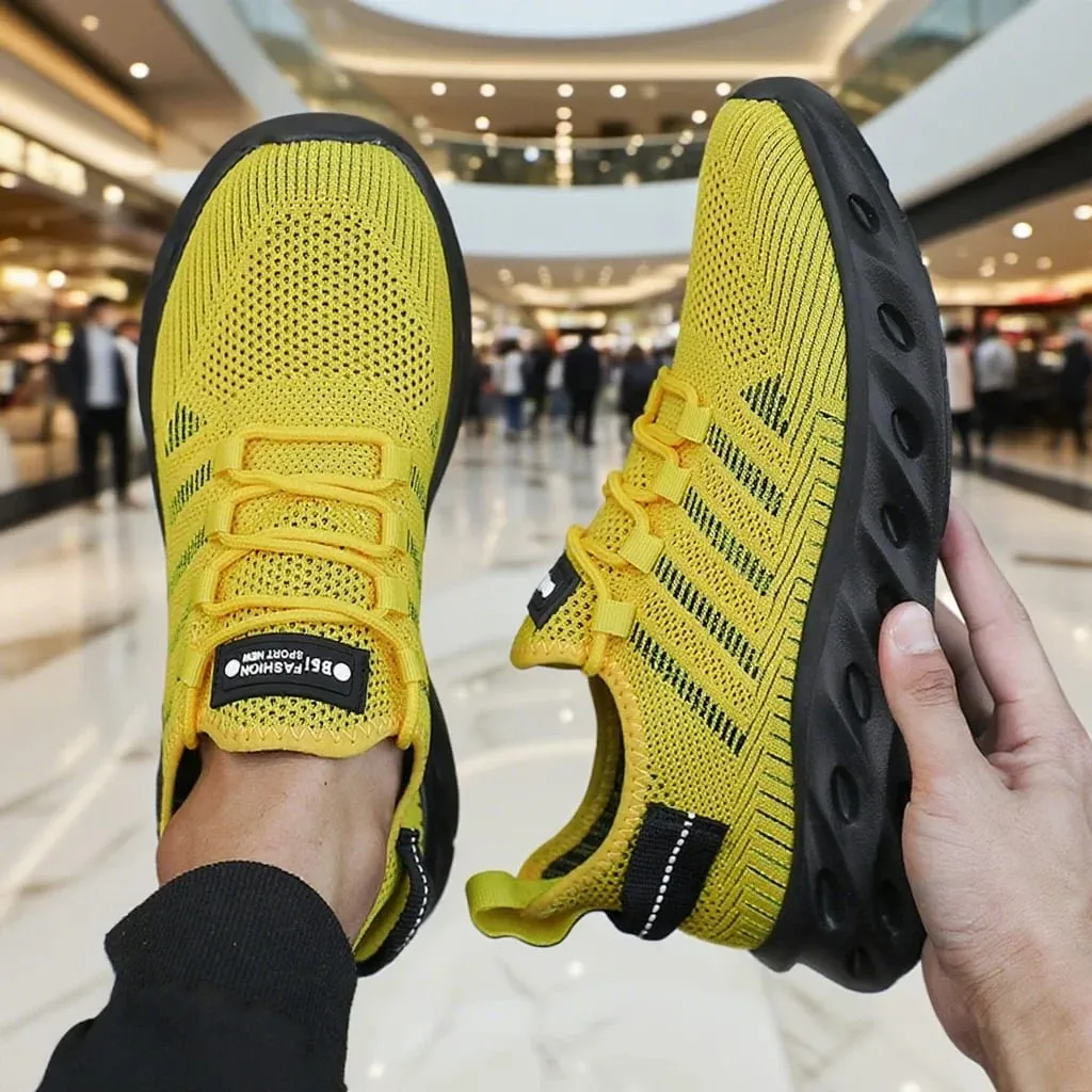Men's Thick Soled Sports Shoes for Spring and Summer Women's Breathable and Shock-absorbing Fashionable Running Shoes Bare Foot — image 7