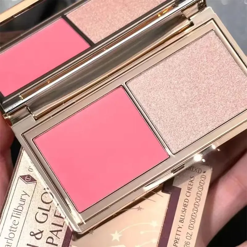 Charlotte Heart Two-tone Blush Lasting Beauty Makeup Natural Flawless Bright Powder Makeup And Eyeshadow Palette Tilbury Makeup — image 29