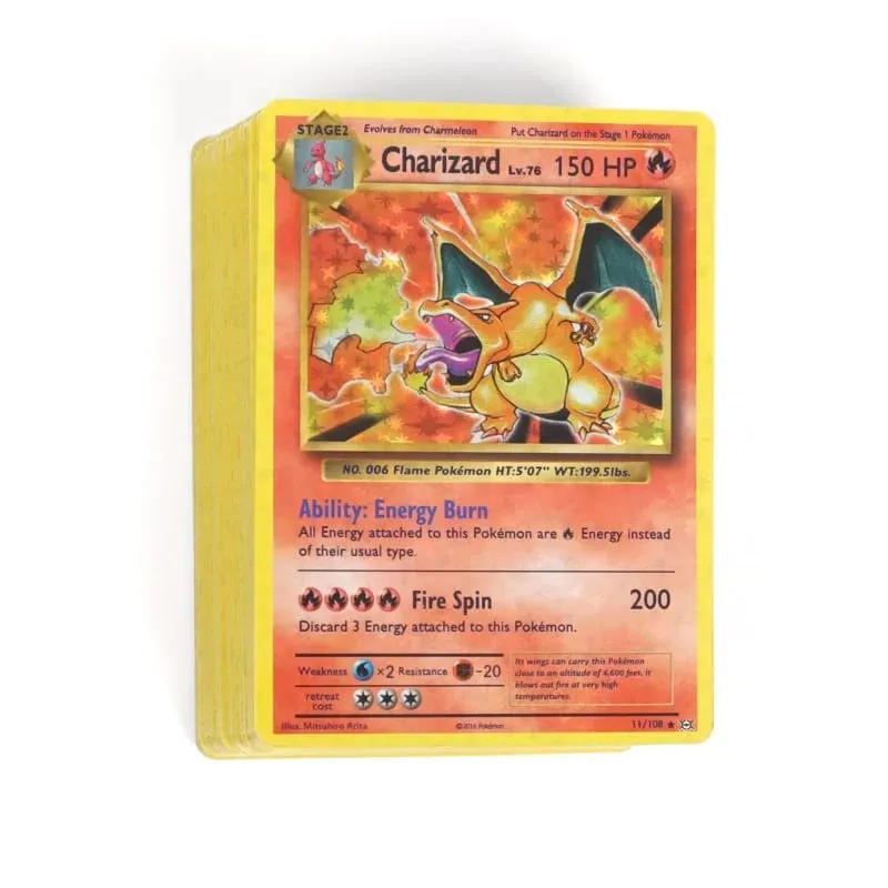 60/100Pcs English Pokemon Card 1996 Year Shining Charizard Pikachu Mewtwo trade Card Kids Pokemon Toy — image 2