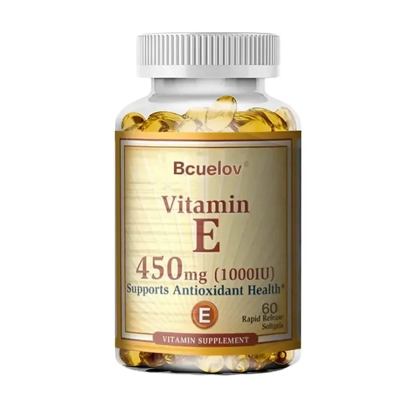 Bcuelov Vitamin E 450MG (1000 IU) Smíšený Podporuje imunitní systém a výživu pokožky - Přírodní antioxidant - Bez lepku a mléčných výrobků — image 8