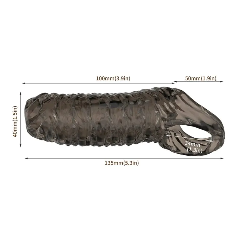 Silicone Penis Cock Rings Reusable Men Penis Sleeve Delay Ejaculation Penis Magnify Condoms Dick Sleeve Enlargement Sex Toys 18+